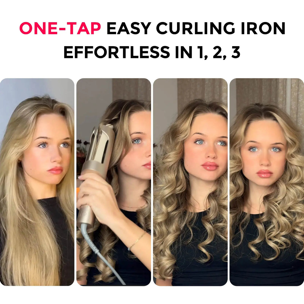 Automatic Air-Rotating Curler for Effortless Salon-Grade Waves