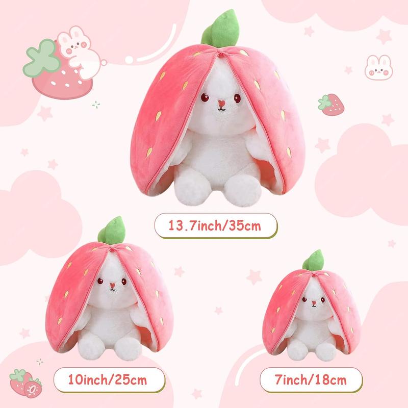 Unzip the Sweetness: 2-in-1 Strawberry Bunny Plush
