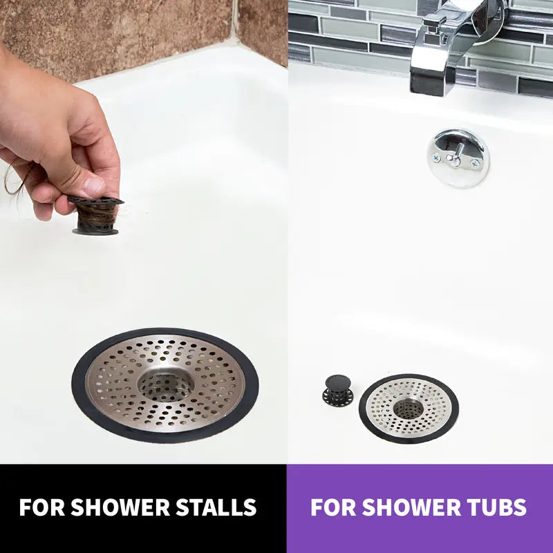 Universal Stainless Steel Shower Hair Catcher & Drain Protector