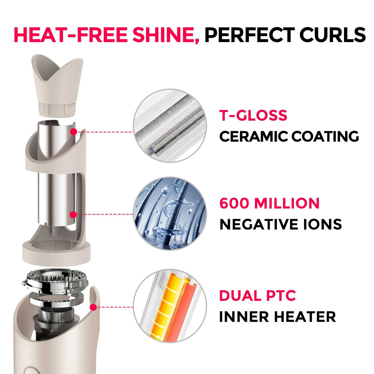 Automatic Air-Rotating Curler for Effortless Salon-Grade Waves
