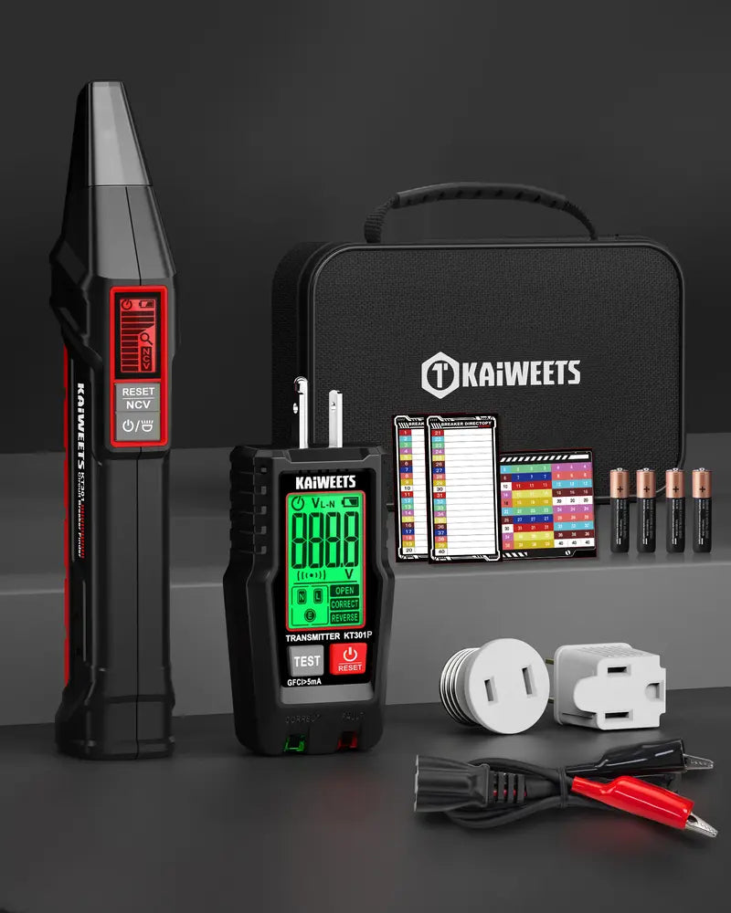 Digital Circuit Breaker Finder Tool with Clear LCD Display & Socket Tester