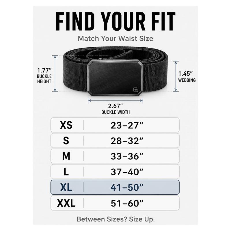Ultra-Durable Magnetic Tactical Belt for All-Day Comfort & Precision Fit