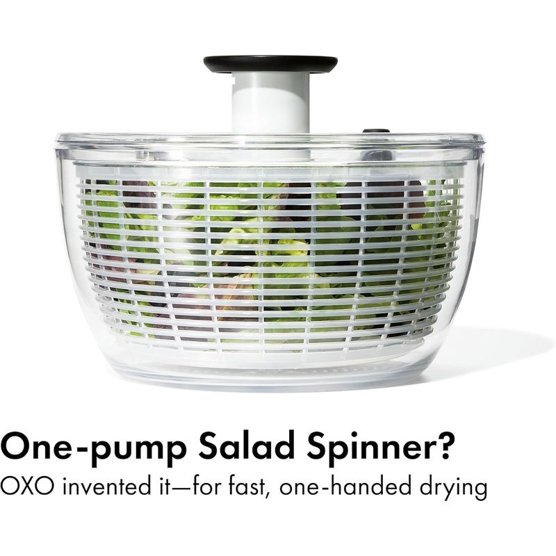 Crisp Greens in One Press - Quick-Dry Salad Spinner