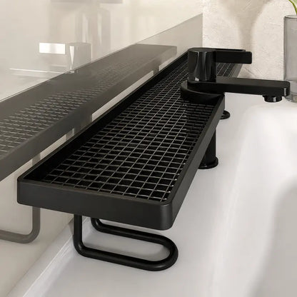Zero-Drill Faucet Storage Rack: Instantly Double Your Sink Counter Space