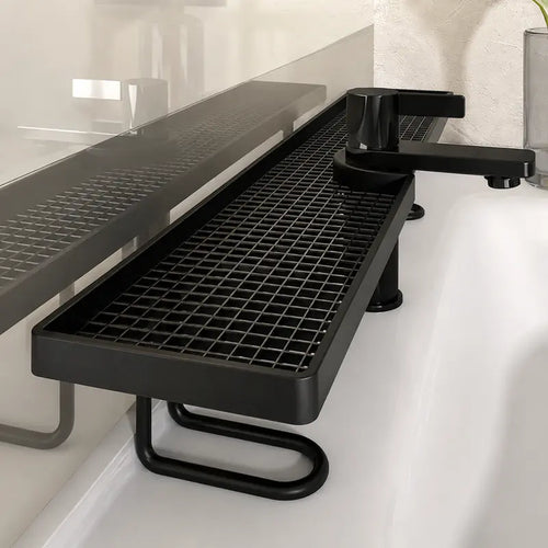 Zero-Drill Faucet Storage Rack: Instantly Double Your Sink Counter Space