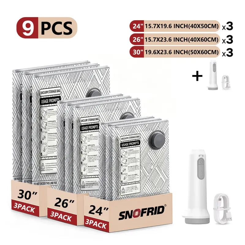 Triple Your Suitcase Space Instantly With Wireless Fast Compression Vacuum Bags