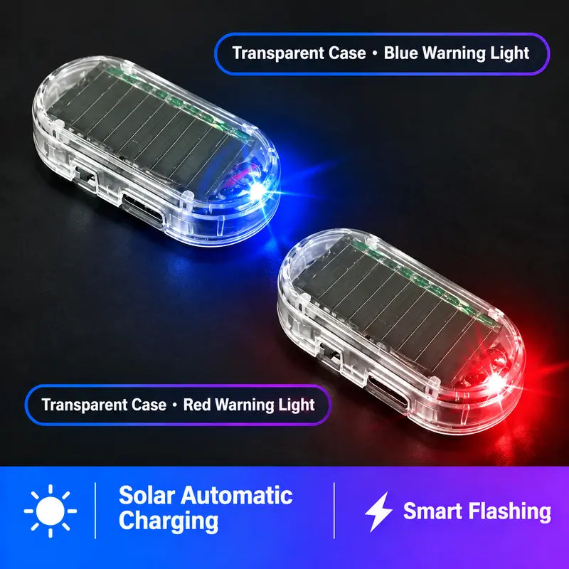 Solar-Powered Car Security Warning Light