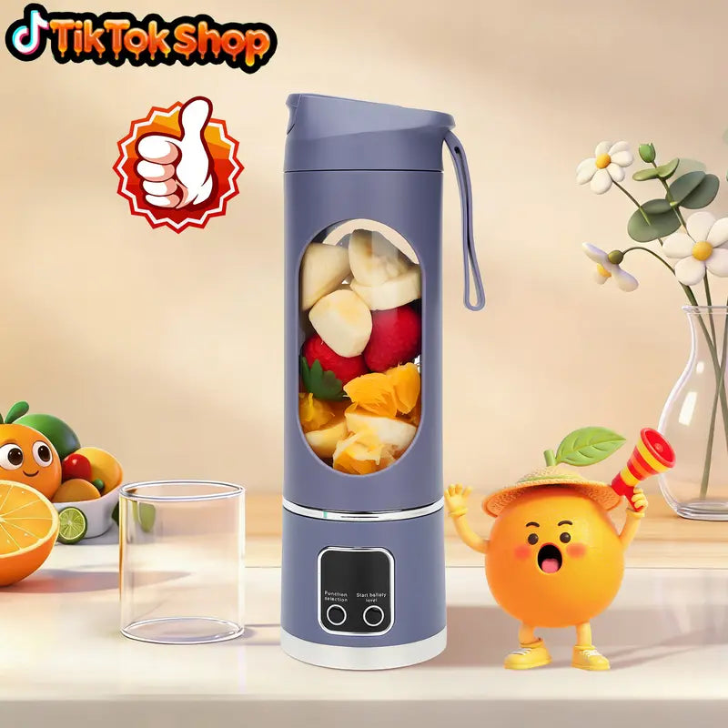 12-Blade Cordless Portable Blender with Smart LED Display for Shakes & Smoothies