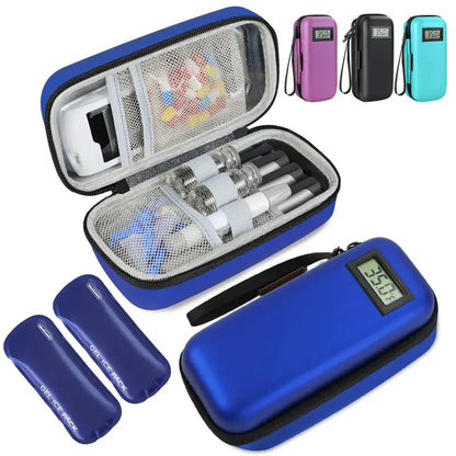 Portable Digital Temp-Display Insulin & Medication Cooling Travel Case