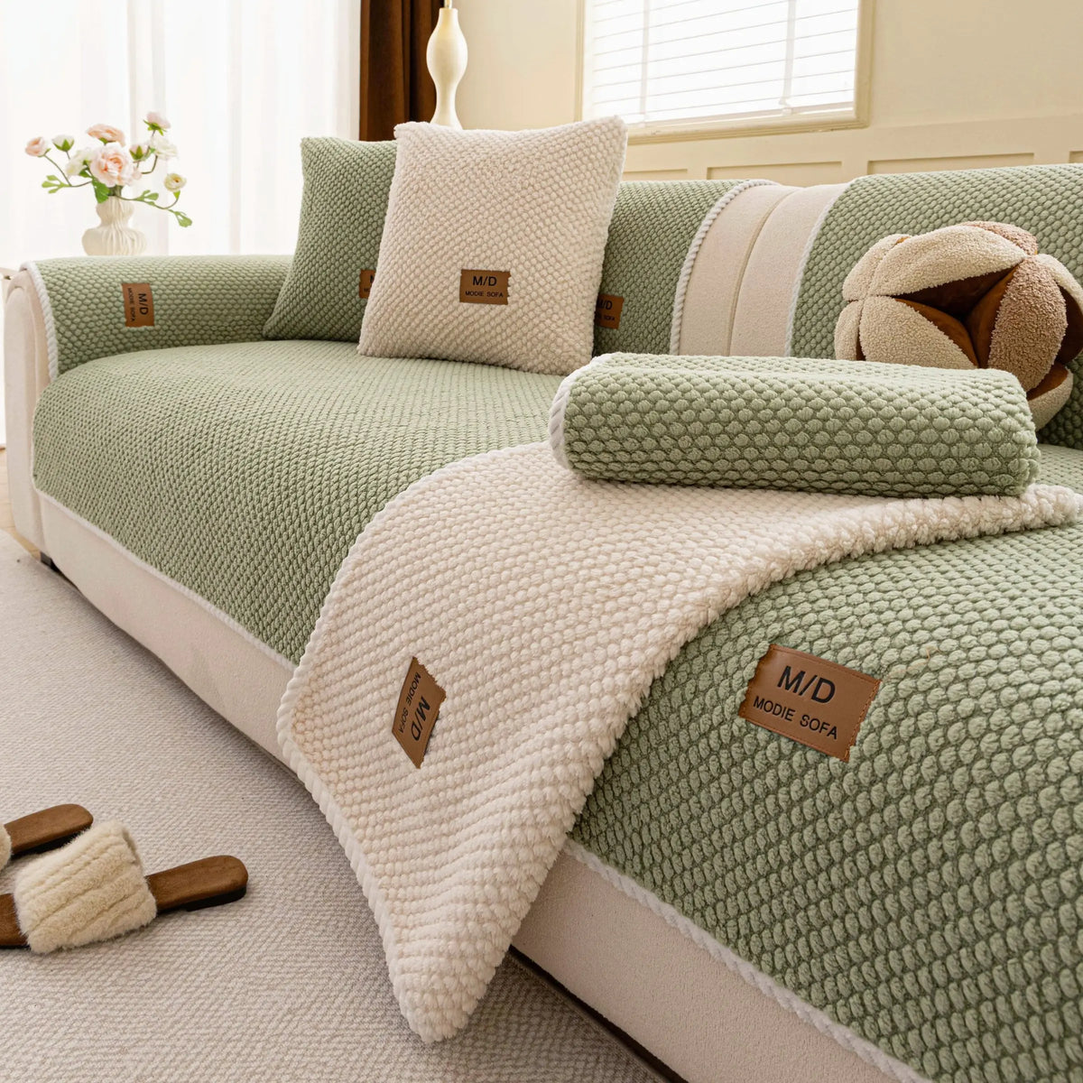 Non-Slip Pet-Friendly Sectional Couch Cover