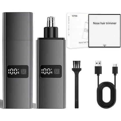 Effortless Precision Nose & Ear Hair Trimmer with Smart LED Display