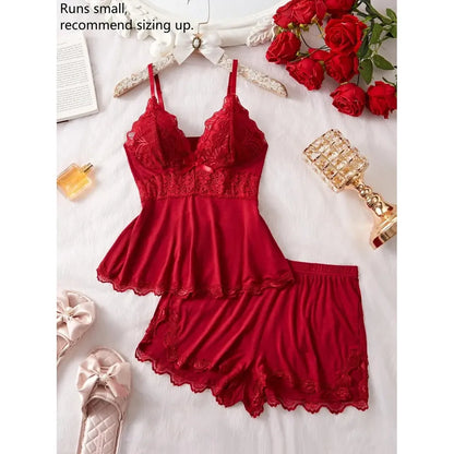 Luxe Lace Camisole & Tap Shorts Sleepwear Set