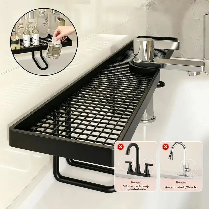 Zero-Drill Faucet Storage Rack: Instantly Double Your Sink Counter Space