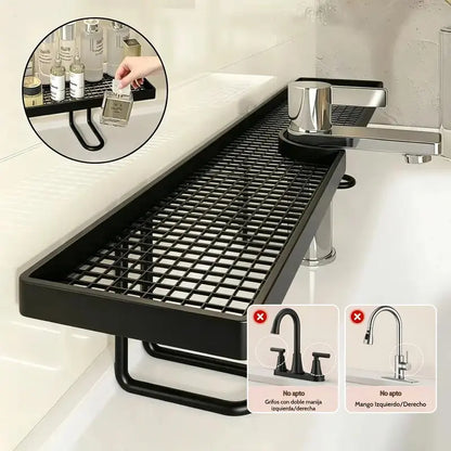 Zero-Drill Faucet Storage Rack: Instantly Double Your Sink Counter Space