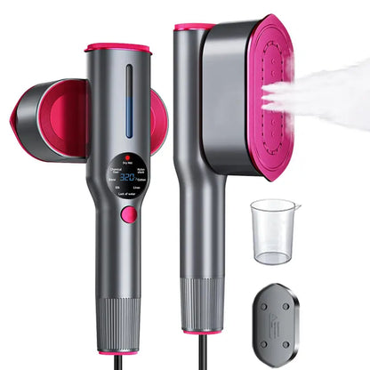 2-in-1 Smart Handheld Steamer & Iron with LCD Temp Control