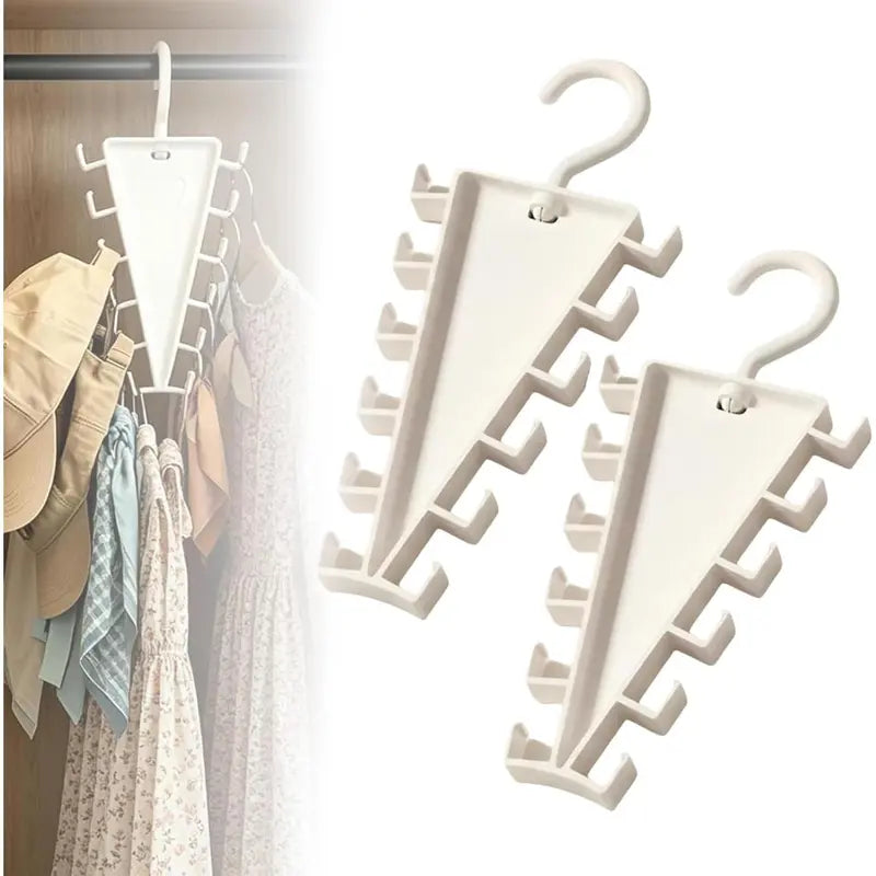 360° Rotating Closet Hanger Organizer – Instant 80% Space Saving for Bras, Belts & Tank Tops