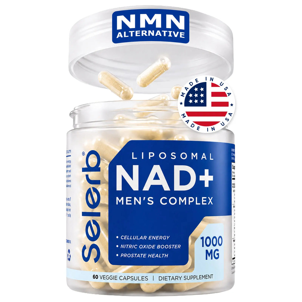 Liposomal NAD+ Men's Complex: Peak Cellular Energy, Nitric Oxide Boost & Prostate Health