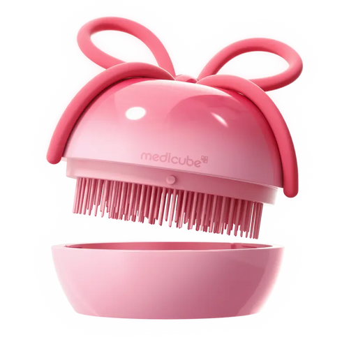 Ribbon Cherry Anti-Frizz Detangler Brush with Protective Travel Case
