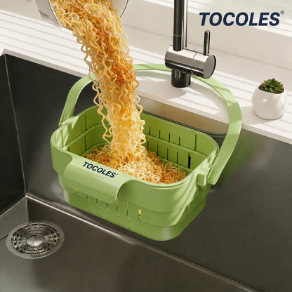 Hands-Free Collapsible Sink Strainer Basket: Fast Draining, Zero Clogs & Clean Hands