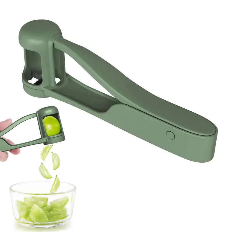 One-Press Grape & Small Fruit Slicer: Safe Quarters in 1 Second