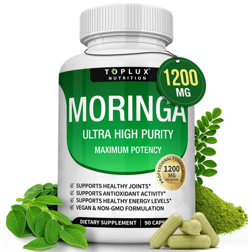 Ultra-Pure Organic Moringa 1200mg – Natural Energy, Joint Support & Daily Vitality