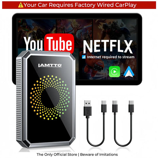 Wireless CarPlay Adapter with Netflix & YouTube Video Streaming