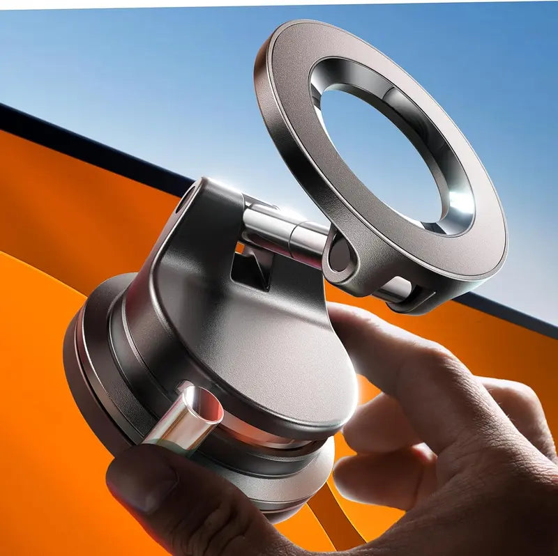 Ultra-Strong Vacuum Suction MagSafe Car Mount with 360° Rotation & Rock-Solid Stability