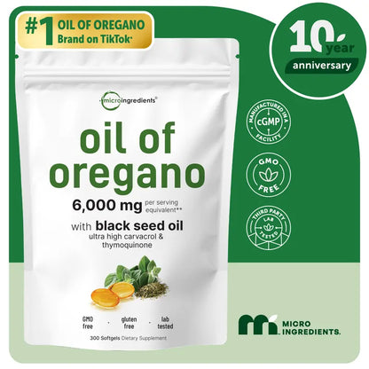 Ultra-Strength Oil of Oregano & Black Seed Oil Softgels
