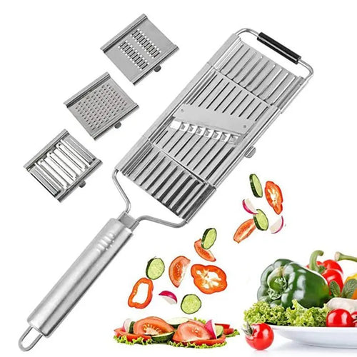 Multi-Blade Stainless Steel Vegetable Slicer & Grater Set