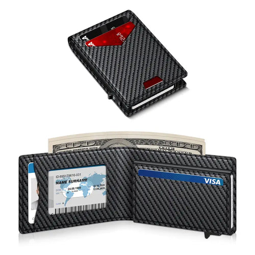 Instant Access RFID Blocking Minimalist Bifold Wallet