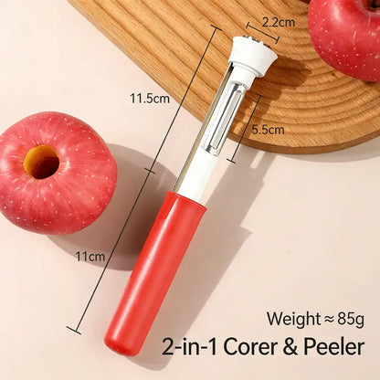 2-in-1 Stainless Steel Apple Corer & Vegetable Peeler