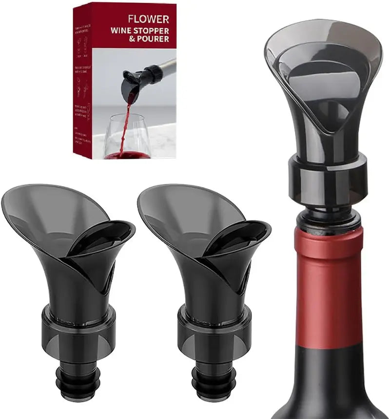 2-in-1 Petal Wine Pourer & Airtight Stopper