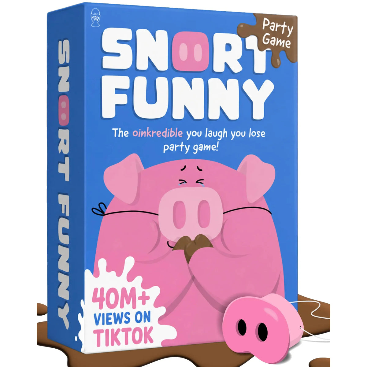 Squeaking Pig Snout Interactive Laugh-Out-Loud Party Card Game