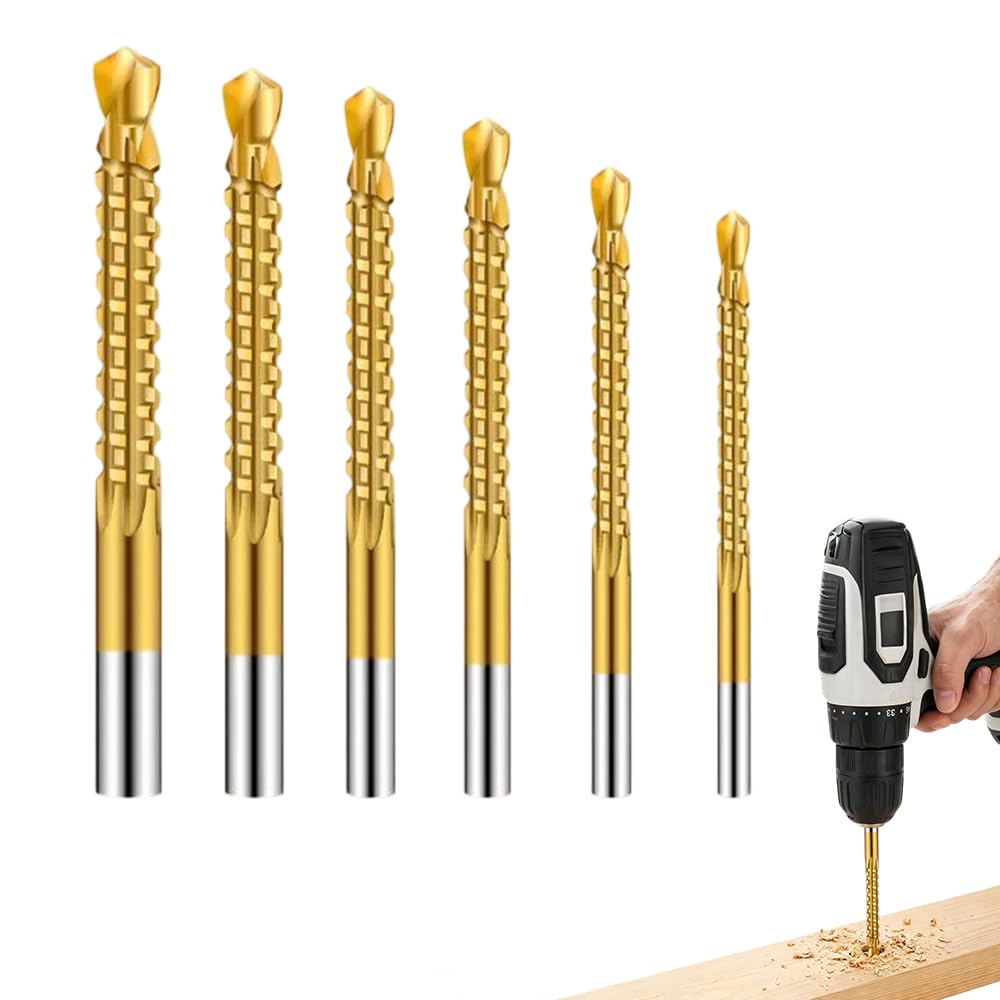 6-Piece Titanium Drill Saw Bit Set – Drill, Cut & Side-Milling in One Step