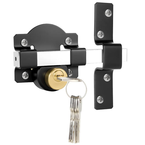 Double-Sided Barn Door Lock—Weather-Resistant Security Lock for Gates, Sheds, and Wooden Doors