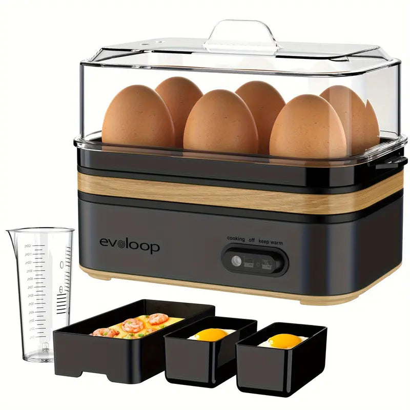 Rapid Electric Egg Cooker & Multi-Function Breakfast Steamer