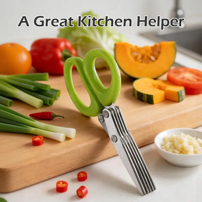 Snip Herbs 5X Faster: The Ultimate 5-Blade Stainless Steel Herb Scissors