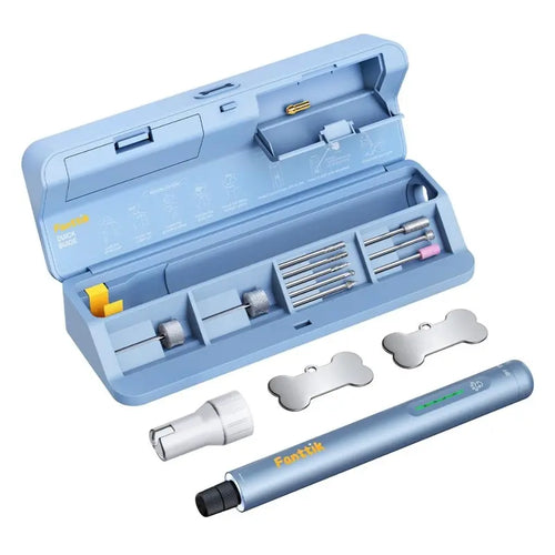 Multi-Tool Pet Nail Grinder & Grooming Kit with Retractable LED Trimmer