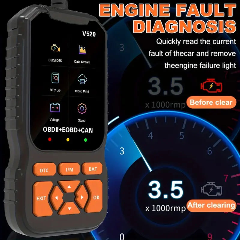 Universal OBD2 Car Diagnostic Scanner & Live Data Code Reader