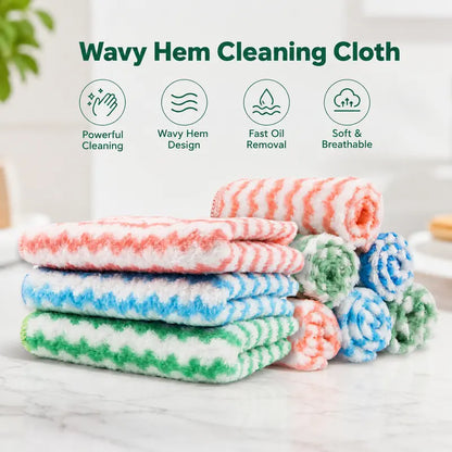 Instant Grease-Release Microfiber Dishcloths: Wipe Heavy Oil in Seconds with Zero Odor