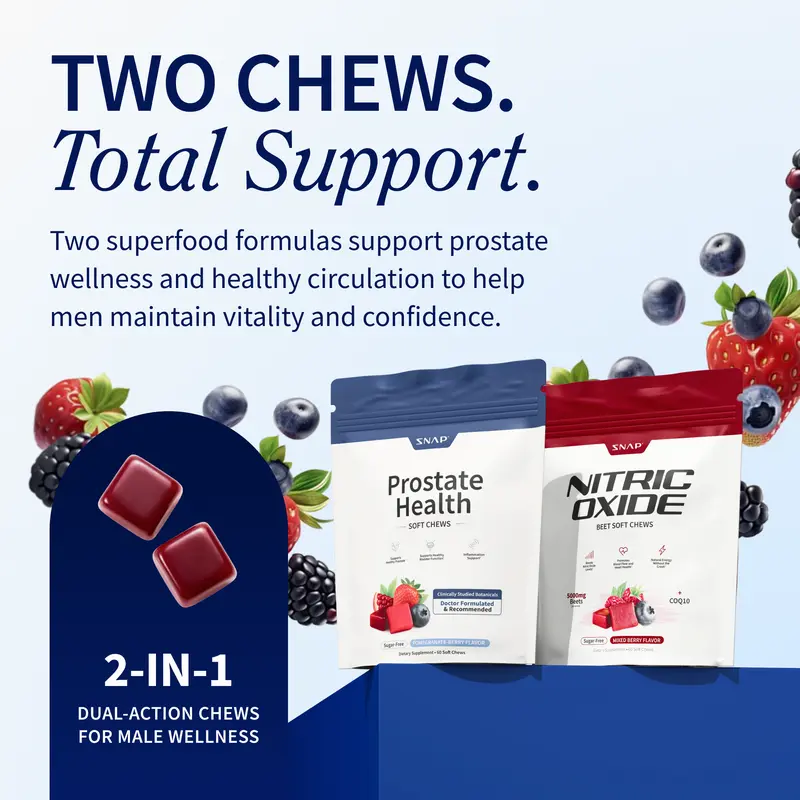 Doctor-Formulated Men’s Health Soft Chews for Bladder, Vitality & Circulation