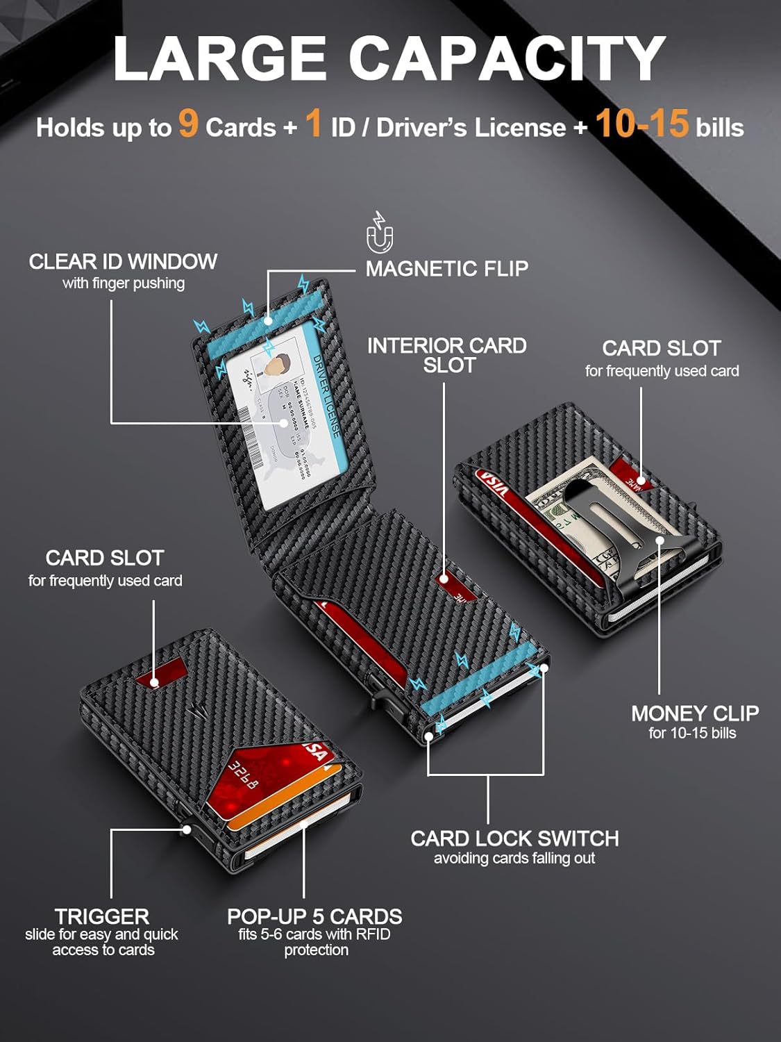 Ditch The Bulk: Instant Pop-Up Minimalist Slim Wallet