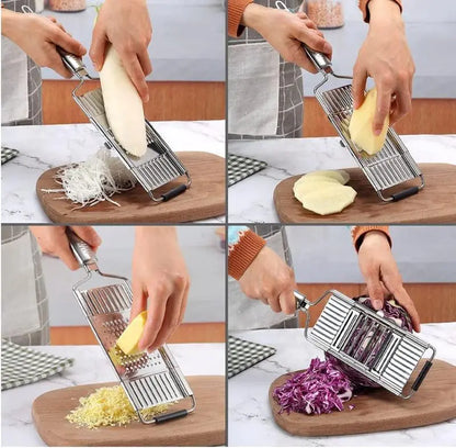Multi-Blade Stainless Steel Vegetable Slicer & Grater Set