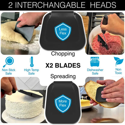6-in-1 Multi-Angle Adjustable Kitchen Spatula – Effortless Flipping in Deep Pans & Air Fryers