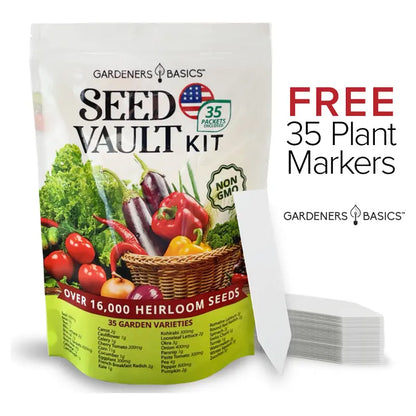 16,000+ Non-GMO Survival & Garden Vegetable Seed Vault