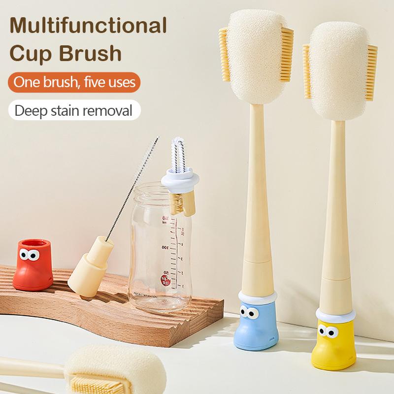 5-in-1 Multifunctional Cup & Bottle Cleaning Brush Set