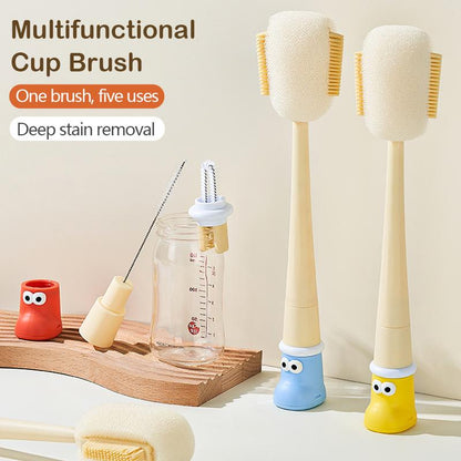 5-in-1 Multifunctional Cup & Bottle Cleaning Brush Set