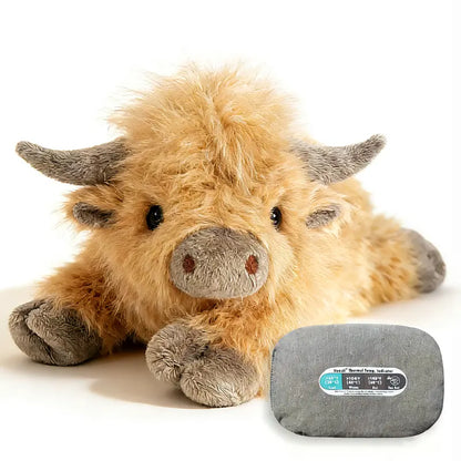 Ultra-Soft Highland Cow Plushie – Huggable Fluffy Stuffed Animal