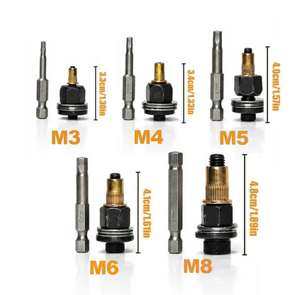 Effortless Power Rivet Nut Drill Adapter Set