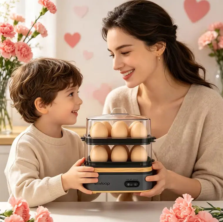Rapid Electric Egg Cooker & Multi-Function Breakfast Steamer